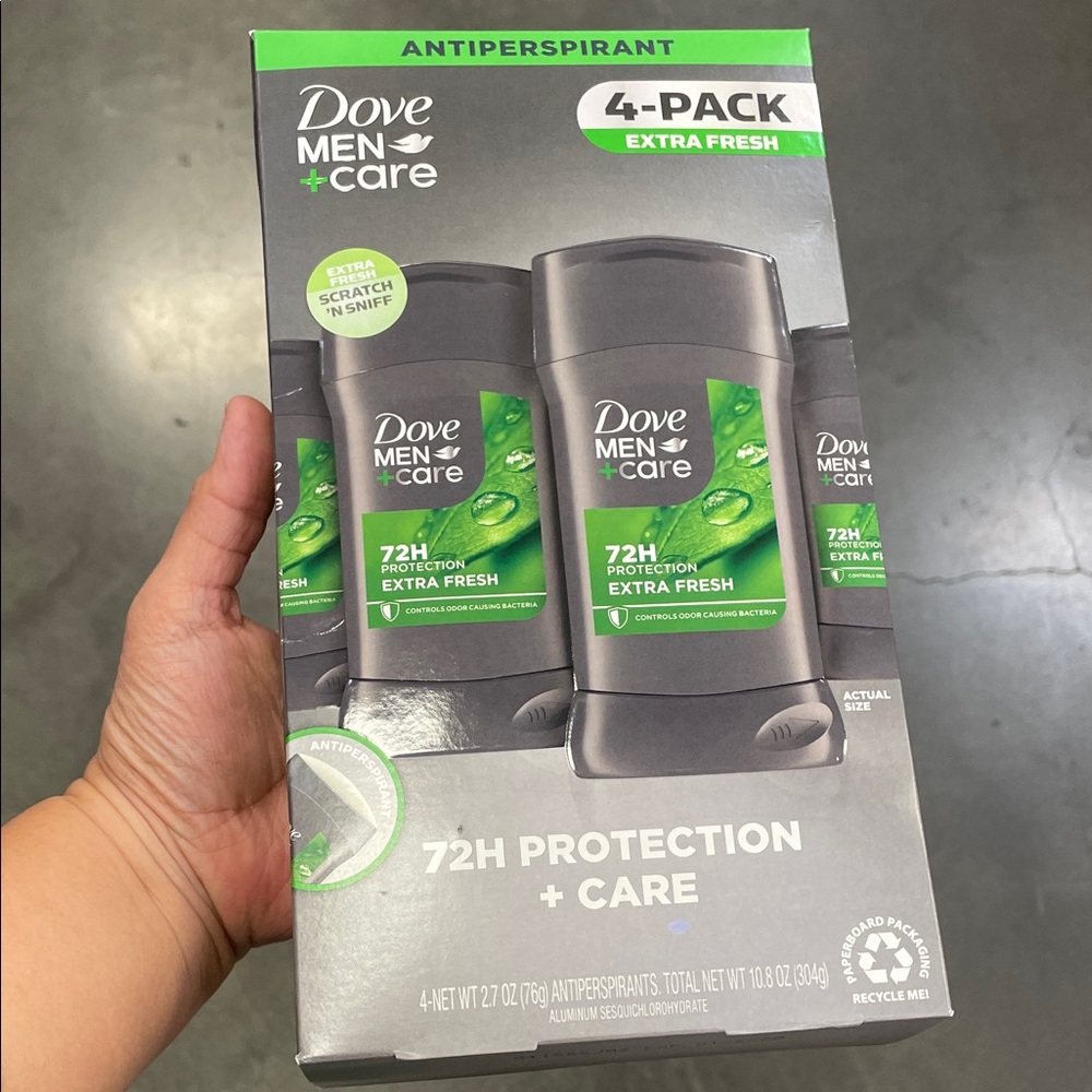 Dove Men+Care Antiperspirant Deodorant Extra Fresh Scent 4 Value Pack